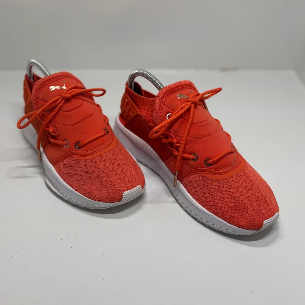 Puma Ignite Flash Evoknit Running Shoes Women's Size 9 Orange Knit Athletic Shoe - Picture 5 of 13